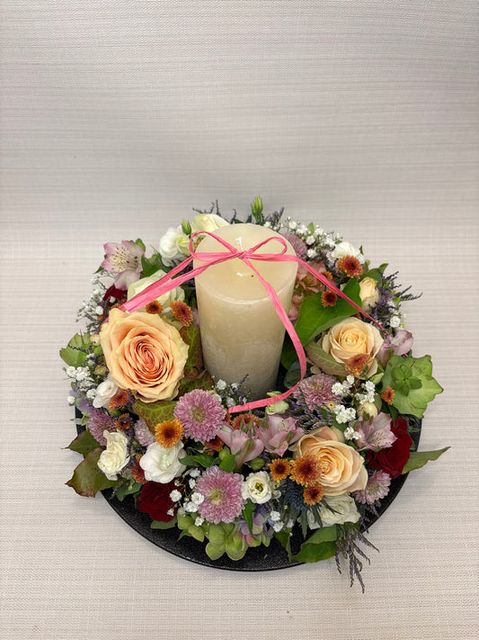 Leuchtender Blumenkranz