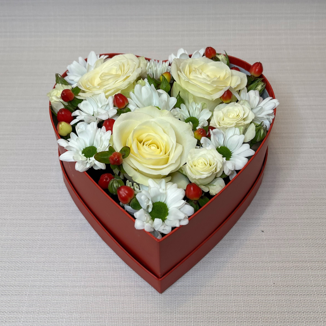 Flower-Box-Herz (rot)