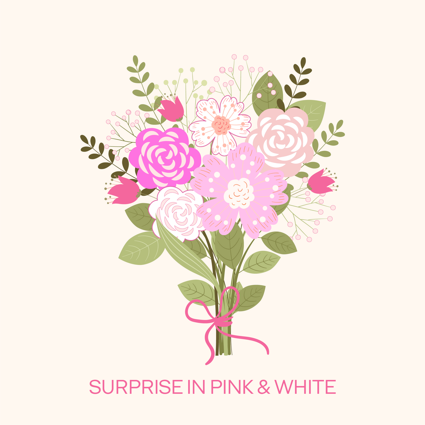 Überraschungsstrauß Pink | Rosa | Weiß