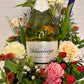 Blumentorte mit Sekt