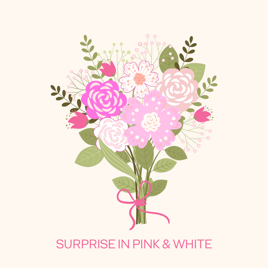 Überraschungsstrauß Pink | Rosa | Weiß
